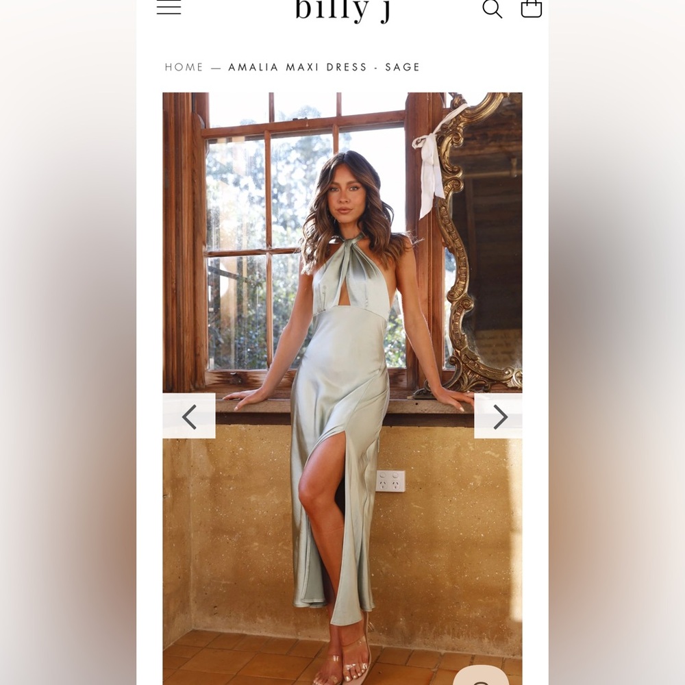 Billy J Amalia bridesmaid dress in Sage